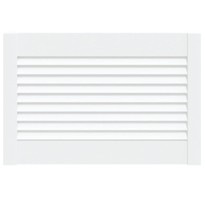 Vrata za omarico z letvicami bela 39,5x59,4 cm trdna borovina